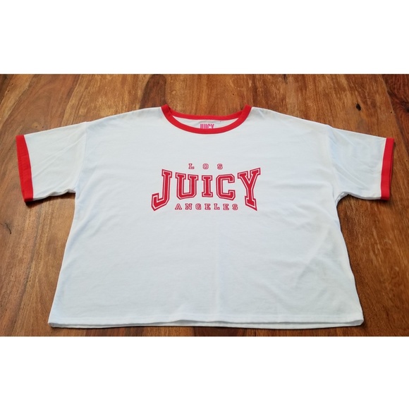 NWOT Juicy Couture Red and White Tee - Picture 3 of 4